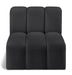 Meridian Furniture - Arc Vegan Leather Modular Chair in Black - 101Black-ST - GreatFurnitureDeal