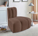 Meridian Furniture - Arc Vegan Leather Modular Chair in Brown - 101Brown-RC - GreatFurnitureDeal