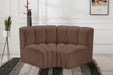 Meridian Furniture - Arc Vegan Leather Modular Sofa in Brown - 101Brown-S2B - GreatFurnitureDeal