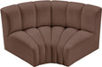 Meridian Furniture - Arc Vegan Leather Modular Sofa in Brown - 101Brown-S2B - GreatFurnitureDeal