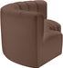 Meridian Furniture - Arc Vegan Leather 3 Piece Sectional in Brown - 101Brown-S3C - GreatFurnitureDeal