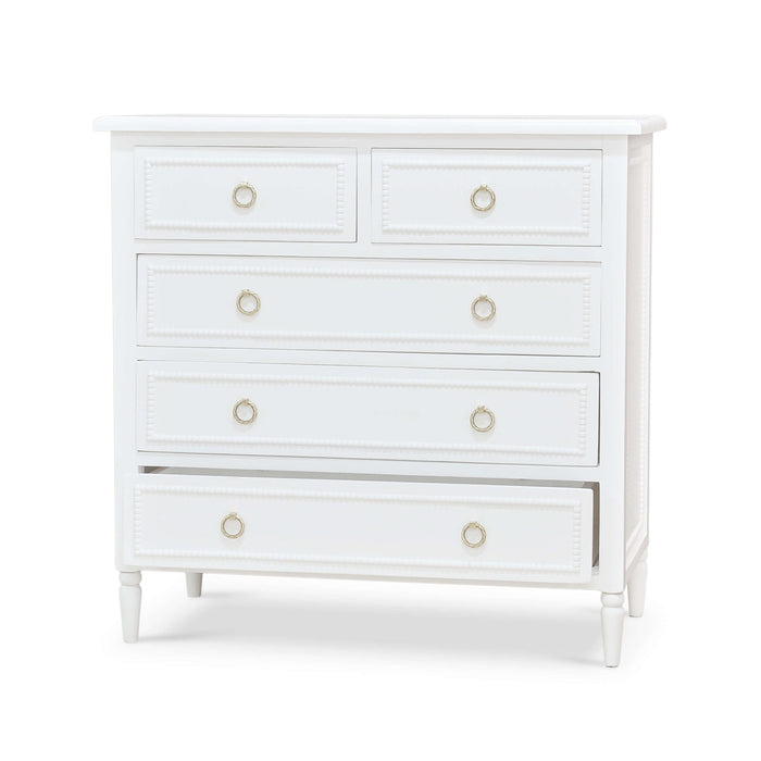 Bramble - Cholet 5 Drawer Dresser In Architectural White - 28066HRW----LDT - GreatFurnitureDeal