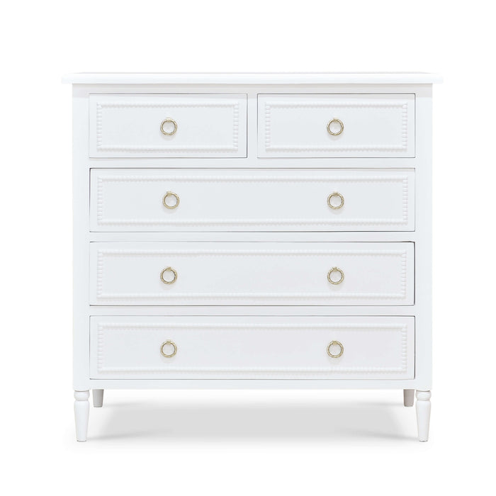 Bramble - Cholet 5 Drawer Dresser In Architectural White - BR-28066HRW----LDT - GreatFurnitureDeal