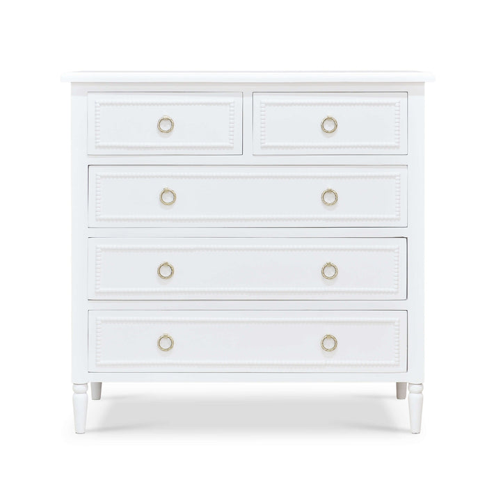 Bramble - Cholet 5 Drawer Dresser In Architectural White - 28066HRW----LDT - GreatFurnitureDeal