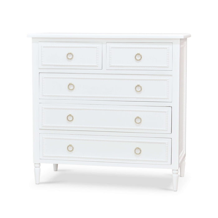 Bramble - Cholet 5 Drawer Dresser In Architectural White - 28066HRW----LDT - GreatFurnitureDeal