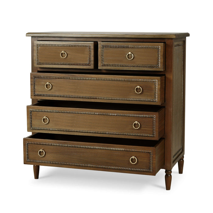 Bramble - Cholet 5 Drawer Dresser In Straw Wash - 28066STW----- - GreatFurnitureDeal