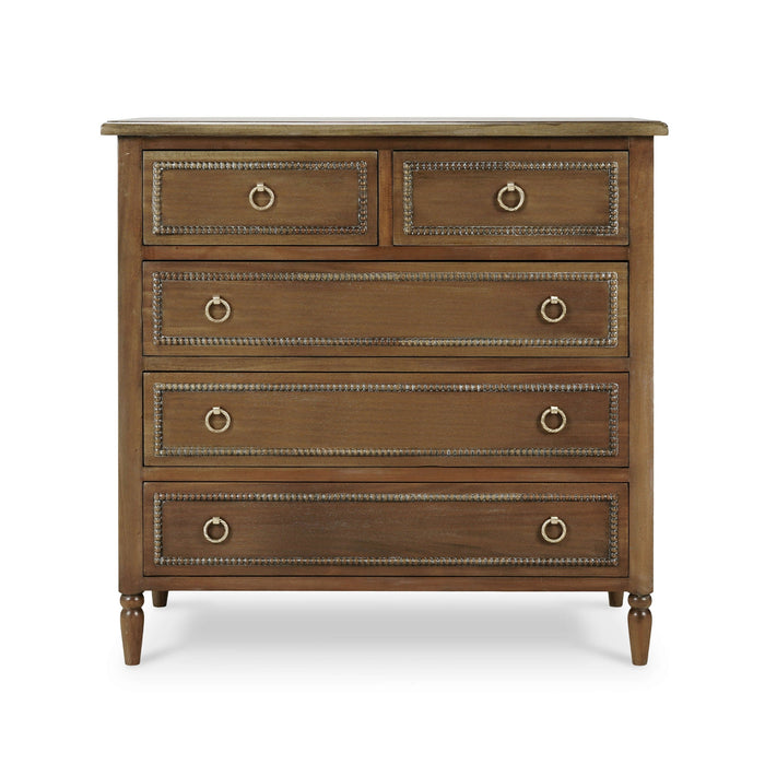 Bramble - Cholet 5 Drawer Dresser In Straw Wash - 28066STW----- - GreatFurnitureDeal