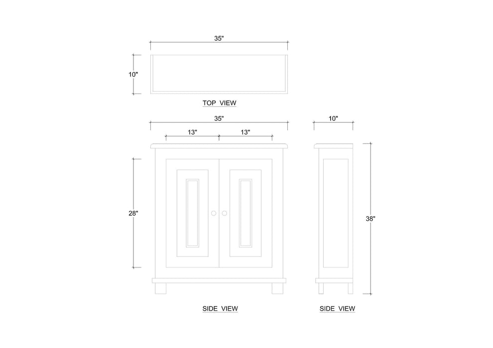 Bramble - Osborn Narrow 2 Door Cabinet - BR-28069 - GreatFurnitureDeal