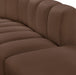 Meridian Furniture - Arc Vegan Leather 4 Piece Sectional in Brown - 101Brown-S4D - GreatFurnitureDeal