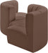 Meridian Furniture - Arc Vegan Leather 4 Piece Sectional in Brown - 101Brown-S4F - GreatFurnitureDeal