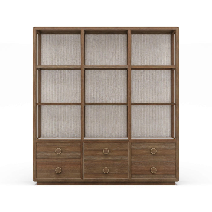 Bramble - Cohan Open Cabinet w/ 6 Drawers - Mahogany - BR-28072 - GreatFurnitureDeal