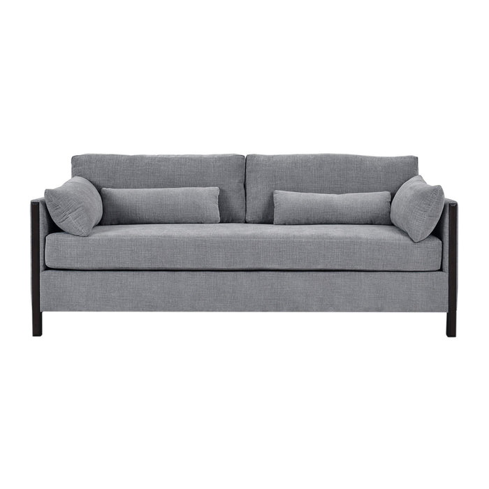 Bramble - Normandy Sofa in Dark Walnut, Thames Gray Ashen - US-WS-27838HRW-RT01--NDT