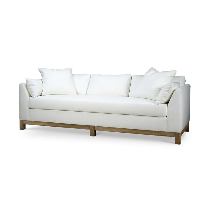 Bramble - Aberdeen Sofa In Arctic White Performance Fabric - 28080STWSF204---- - GreatFurnitureDeal