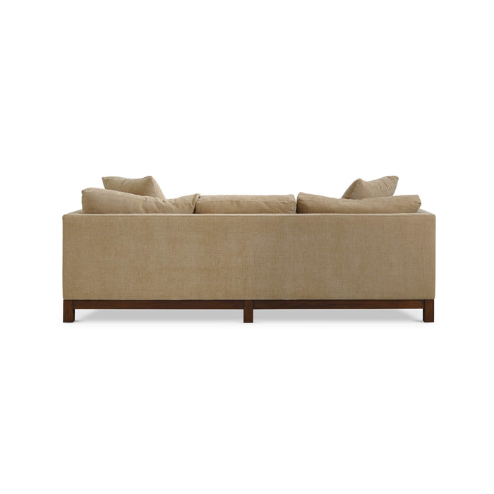 Bramble - Aberdeen Sofa in Walnut w/ Thames French Yellow Performance Fabric - 28080WLTSF246---- - GreatFurnitureDeal