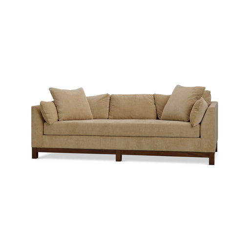 Bramble - Aberdeen Sofa in Walnut w/ Thames French Yellow Performance Fabric - 28080WLTSF246---- - GreatFurnitureDeal
