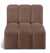 Meridian Furniture - Arc Vegan Leather Modular Chair in Brown - 101Brown-ST - GreatFurnitureDeal