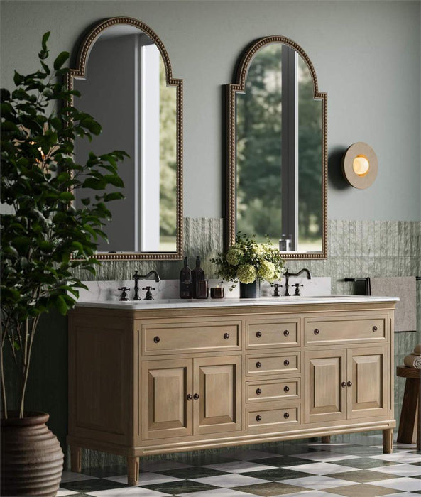 Bramble - Cholet Curved Mirror in Architectural White - 28089HRW----LDT