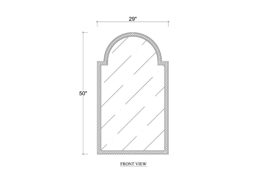 Bramble - Cholet Curved Mirror in Architectural White - 28089HRW----LDT