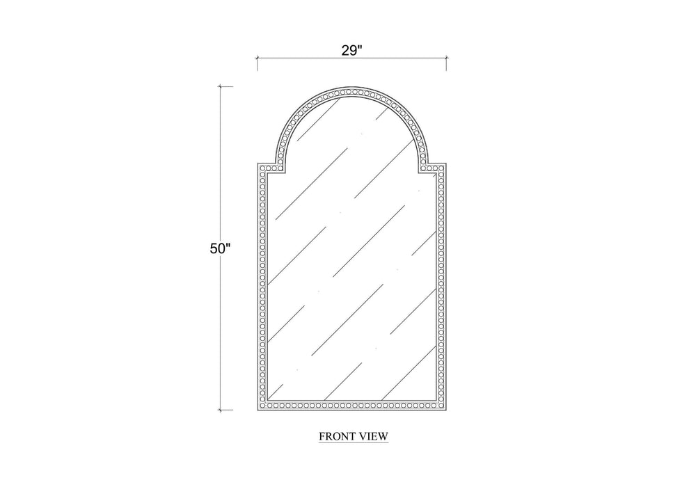Bramble - Cholet Curved Mirror In Straw Wash - 28089STW----- - GreatFurnitureDeal