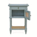 Bramble - Montego Square End Table in Ocean Blue w/ Drawer & Rattan Natural Door - 28098OCB-RNAT--- - GreatFurnitureDeal