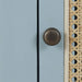 Bramble - Montego Square End Table in Ocean Blue w/ Drawer & Rattan Natural Door - 28098OCB-RNAT--- - GreatFurnitureDeal
