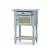 Bramble - Montego Square End Table in Ocean Blue w/ Drawer & Rattan Natural Door - 28098OCB-RNAT--- - GreatFurnitureDeal