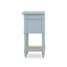 Bramble - Montego Square End Table in Ocean Blue w/ Drawer & Rattan Natural Door - 28098OCB-RNAT--- - GreatFurnitureDeal