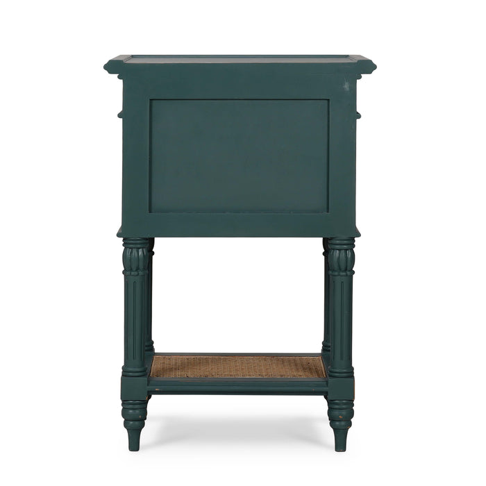 Bramble - Montego Square End Table w/ Drawer & Rattan Door - BR-28098