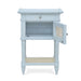 Bramble - Montego Square End Table In Ocean Blue w/ Drawer & Rattan Natural Door - 28098OCB-RNAT--- - GreatFurnitureDeal