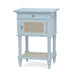 Bramble - Montego Square End Table In Ocean Blue w/ Drawer & Rattan Natural Door - 28098OCB-RNAT--- - GreatFurnitureDeal