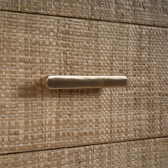 Bramble - Pierre Mid Century Buffet Wrapped in Raw Raffia w/ Straw Wash Legs - 28103RFRW-STW---