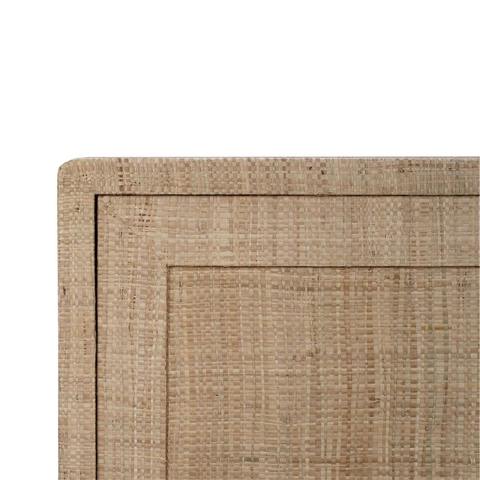 Bramble - Pierre Mid Century Buffet Wrapped in Raw Raffia w/ Straw Wash Legs - 28103RFRW-STW---