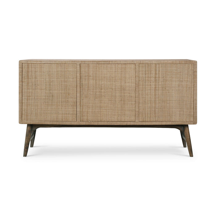 Bramble - Pierre Mid Century Buffet/Media w/ Raffia - BR-28103 - GreatFurnitureDeal