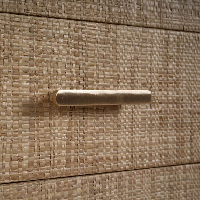 Bramble - Pierre Mid Century Buffet In Raw Raffia & Straw Wash - 28103RFRW-STW--- - GreatFurnitureDeal