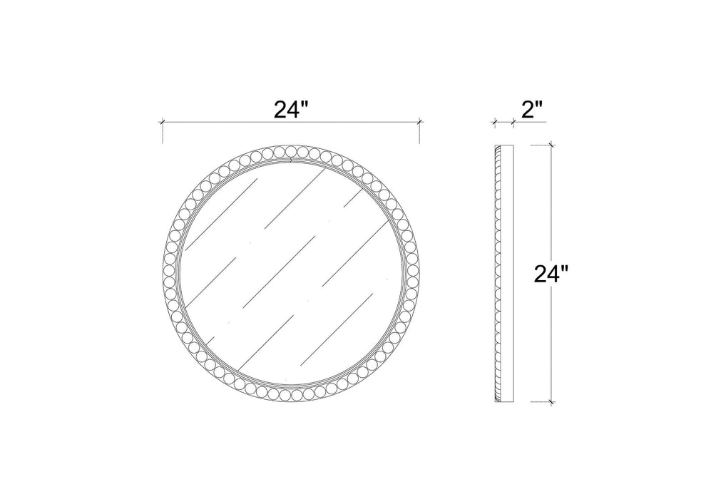 Bramble - Cholet Round Mirror Small - BR-28106 - GreatFurnitureDeal