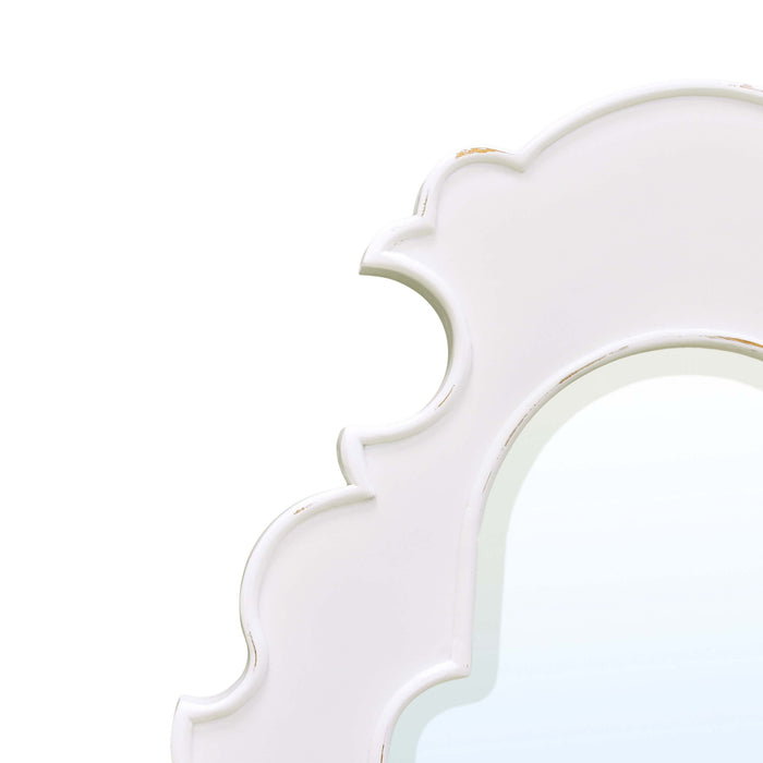 Bramble - Lotus Mirror In White Harvest - 28107WHD----- - GreatFurnitureDeal