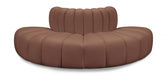 Meridian Furniture - Arc Vegan Leather 4 Piece Sectional in Cognac - 101Cognac-S4G - GreatFurnitureDeal