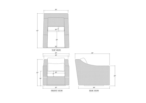Bramble - Sutton Swivel Chair In Sand Performance Fabric - 28108SF203----- - GreatFurnitureDeal