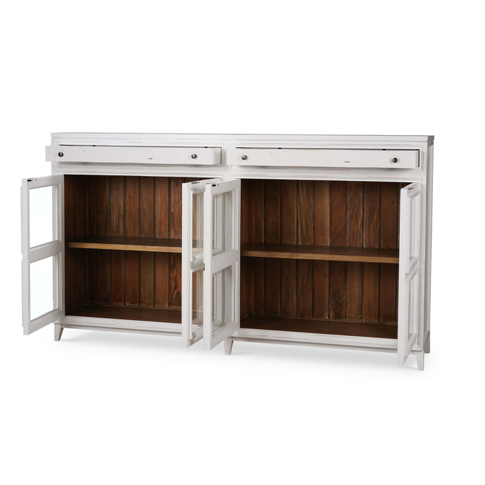 Bramble - Paris Sideboard w/ 2 Drawers In White Harvest & Straw Wash - BR-28110WHD-STW---
