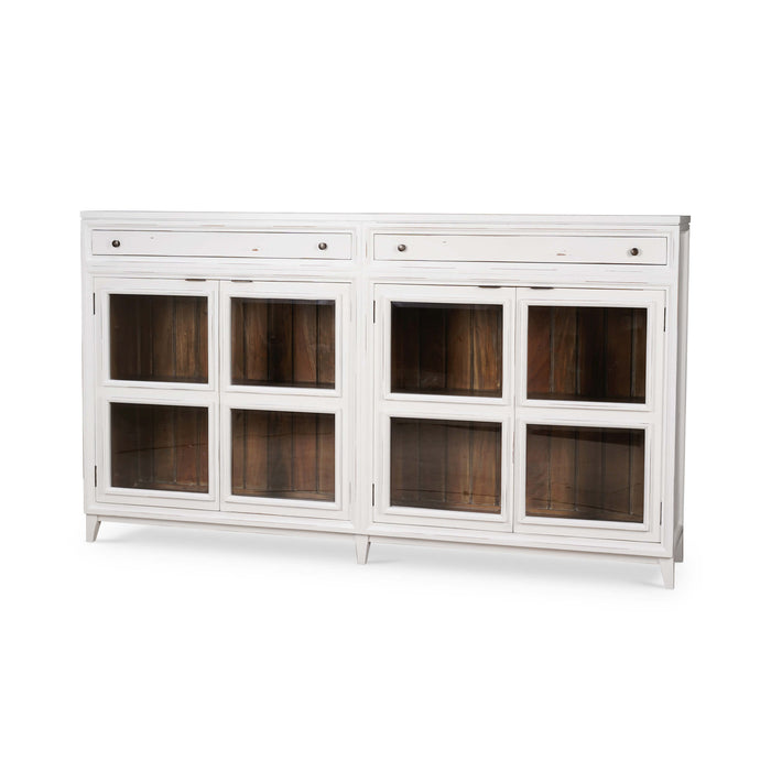 Bramble - Paris Sideboard w/ 2 Drawers In White Harvest & Straw Wash - BR-28110WHD-STW---