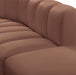 Meridian Furniture - Arc Vegan Leather 6 Piece Sectional in Cognac - 101Cognac-S6A - GreatFurnitureDeal