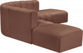 Meridian Furniture - Arc Vegan Leather 6 Piece Sectional in Cognac - 101Cognac-S6C - GreatFurnitureDeal