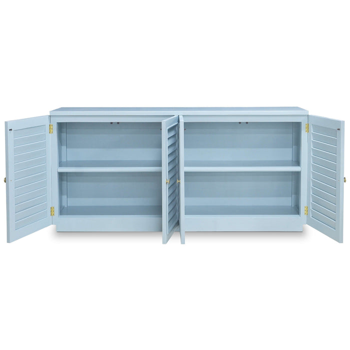 Bramble - Oxford Shutter 4 Door Sideboard In Ocean Blue - 28115OCB----- - GreatFurnitureDeal