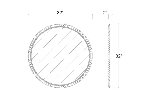 Bramble - Cholet Round Mirror Large In Architectural White - 28118HRW----LDT - GreatFurnitureDeal