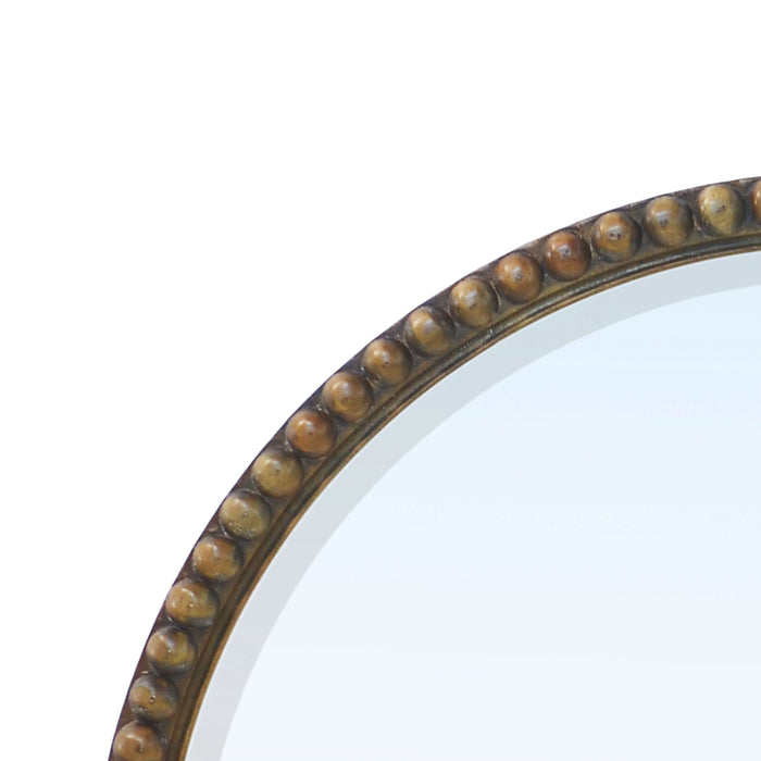 Bramble - Cholet Round Mirror Large In Straw Wash - BR-28118STW----- - GreatFurnitureDeal