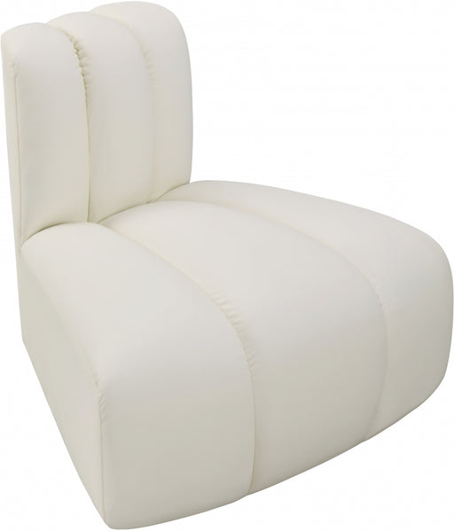 Meridian Furniture - Arc Vegan Leather Modular Chair in Cream - 101Cream-RC - GreatFurnitureDeal