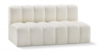 Meridian Furniture - Arc Vegan Leather Modular Sofa in Cream - 101Cream-S2A - GreatFurnitureDeal