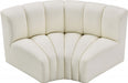 Meridian Furniture - Arc Vegan Leather Modular Sofa in Cream - 101Cream-S2B - GreatFurnitureDeal