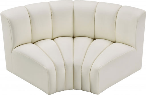 Meridian Furniture - Arc Vegan Leather Modular Sofa in Cream - 101Cream-S2B - GreatFurnitureDeal