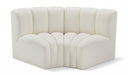 Meridian Furniture - Arc Vegan Leather Modular Sofa in Cream - 101Cream-S2B - GreatFurnitureDeal